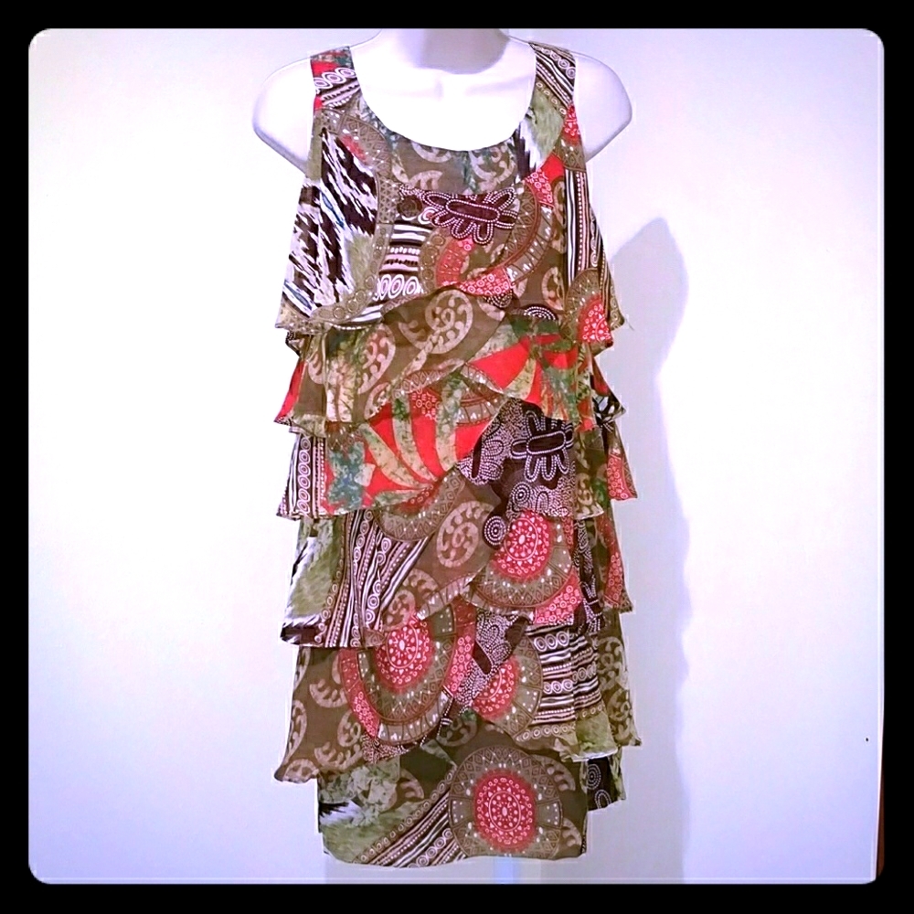 RB COLLECTION NEW YORK TIERED DRESS